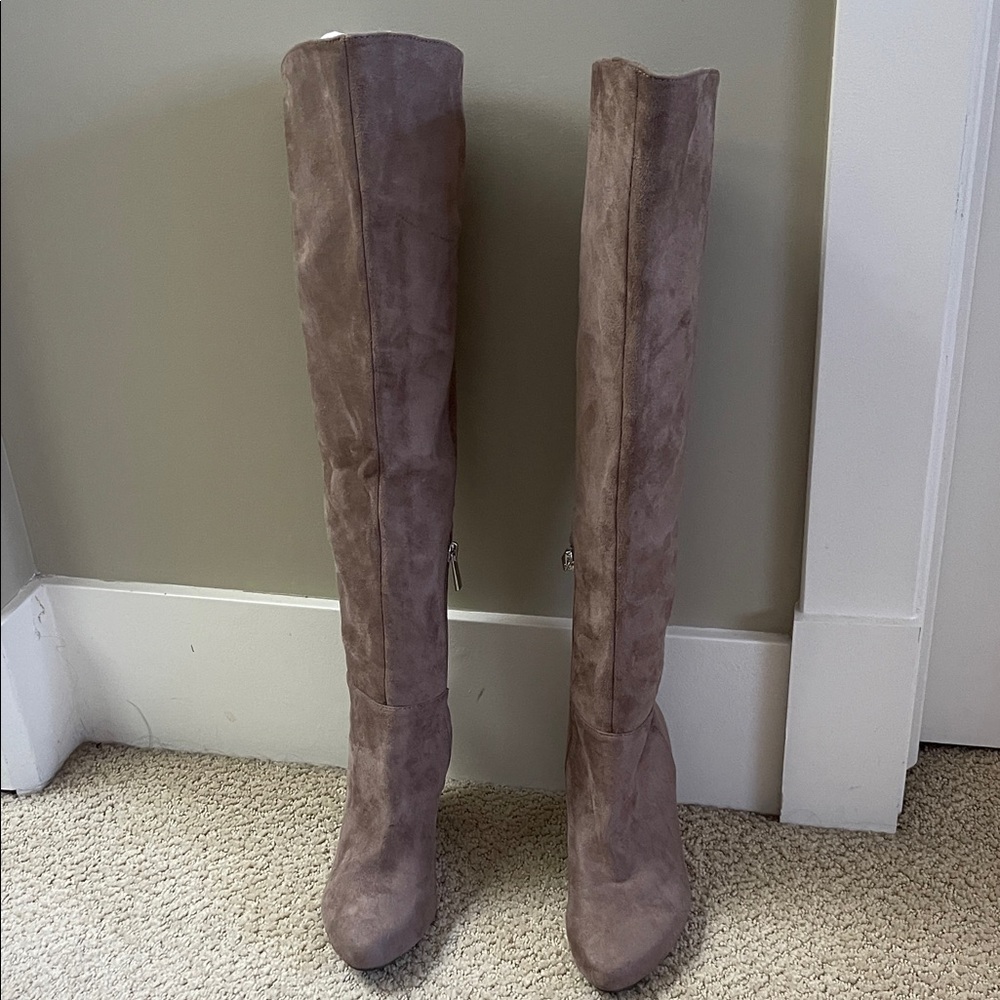 Jessica Simpson Taupe Over the Knee Boots